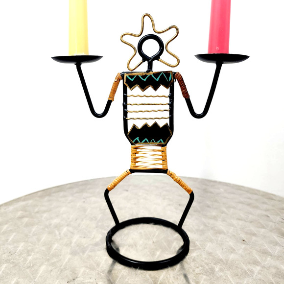 Vintage Laurids Lonborg Balancing Candlestick Man Tribal MCM Mid-Century Modern - Picture 15 of 16